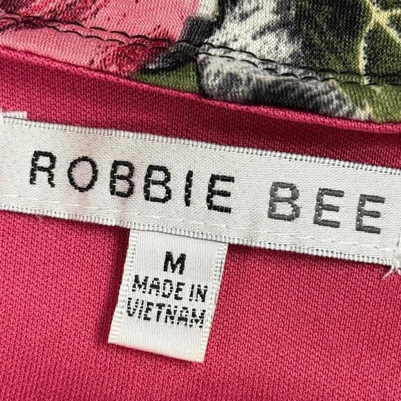 Robbie Bee Womens Floral Animal Print Jersey Knit Stretch Knee Length Dress sz M - Picture 16 of 16